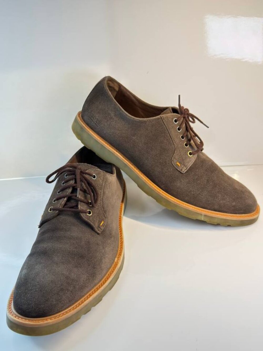BOSS Orange by Hugo Boss Men’s Suede Derby Shoes – Size EU 46 / US 13